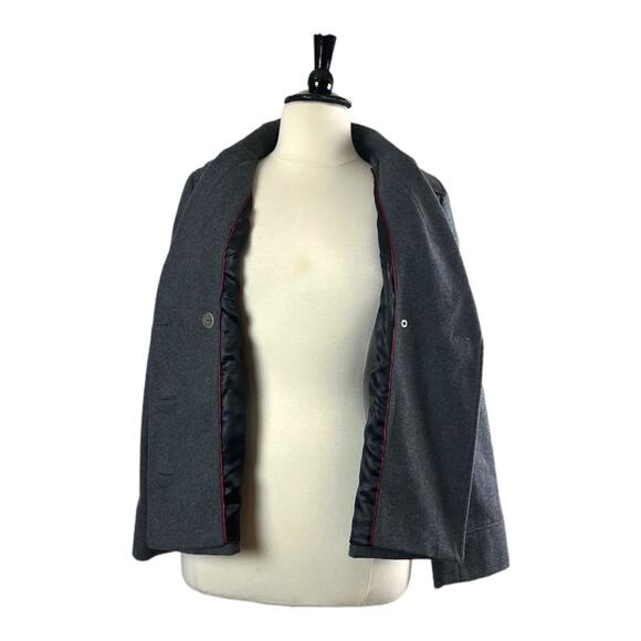 Merona Women’s Winter Pea Coat Double Breasted Wool Blend Gray Size XXL - Picture 5 of 13